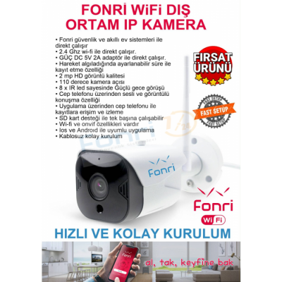FONRI 2MP TV-6024H Akıllı Dış Ortam IP Kamera